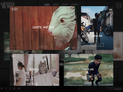 Gentle Bones - Official Website background design interactive music portfolio ui ux video web design