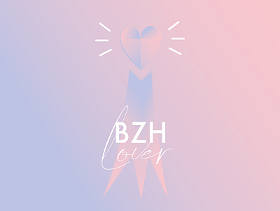 BZH LOVER LETTRAGE art branding design flat illustration illustrator minimal typography ui vector