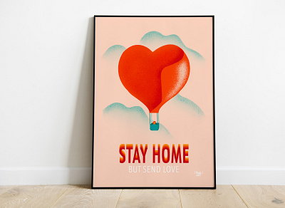 STAYHOME POSTER art covid19 design flat illustration illustrator procreate stayhome typography