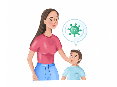 Talking to kids about virus coronavirus family mother son talk virus