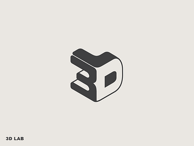 3D Lab logo by Karina Akhmetova on Dribbble