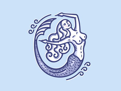 Mermaid (for beauty salon) beauty logo mermaid nautical nymph ocean sea undine water