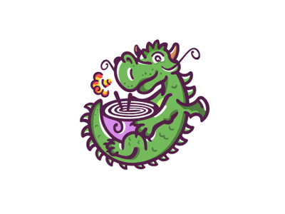 Little dragon with a bowl of ramen bowl cute dragon eating food little noodles ramen