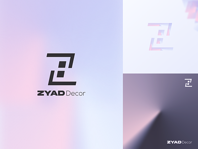 ZYAD Decor logo architect branding clean decor decoration design graphic design interior logo minimal vector