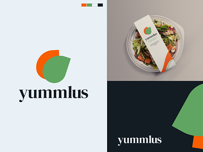 Yummlus logo. | Meal kit service logo. branding clean design energetic food food business fresh illustration logo meal meal kit minimal natural organic vector