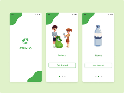 Recycle App app design illustration ui ux