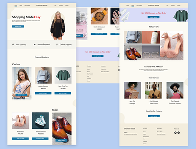 A simple e-commerce website design ui ux web