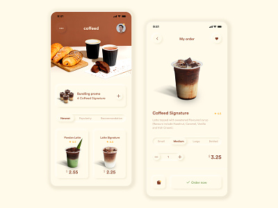 Coffee Shop App Neumorphism