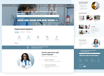 Medical Website Landing page dashboard homepage medical medical website medicine ui ux webapp webapplication website