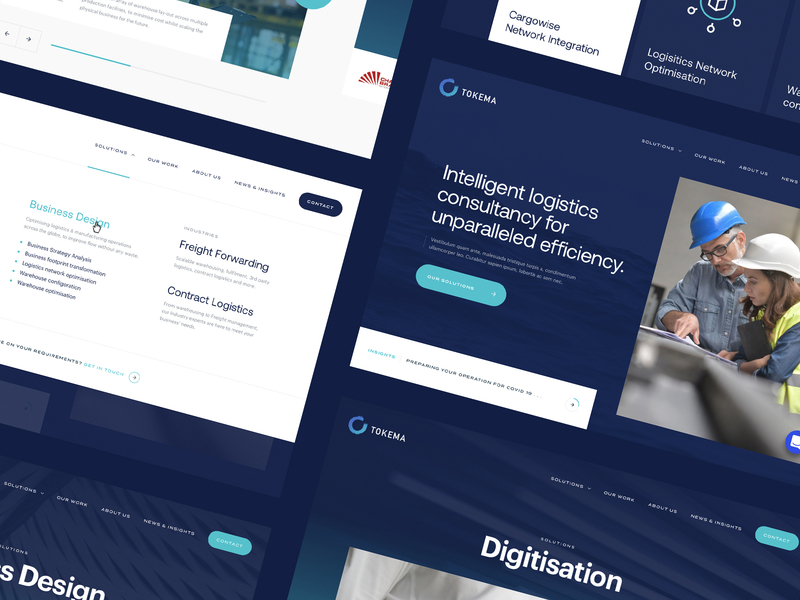 Tokema Digital Refresh b2b branding clean component design corporate cotype digital transformation icon layout logisitics minimal product design strategy typography ui ux web