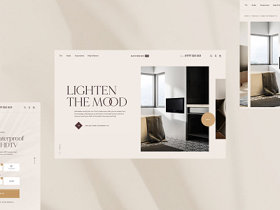 BathroomTV Refresh - Light Concept ambient brand branding ecommerce interface light minimal product texture typography ui ux web