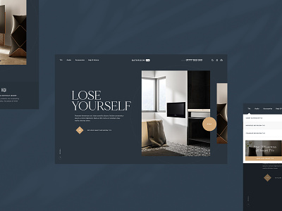 BathroomTV Refresh - Dark Concept brand dark digital design interface minimal premium product texture typography ui ux web