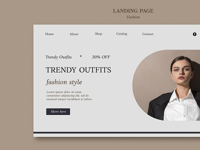 Landing Page Design Fashion