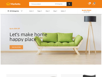Furniture Marketing website using WordPress app branding design graphic design ui ux web design
