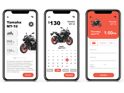 Test Ride Payment Mobile UI