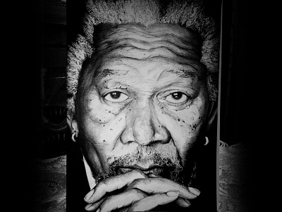 Morgan Freeman Biro Illustration art biro freeman illustration morgan morgan freeman pen