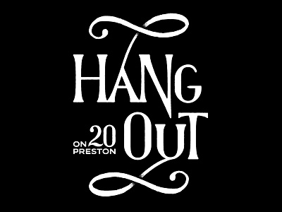 Hangout Bar Logo bar hangout logo typography
