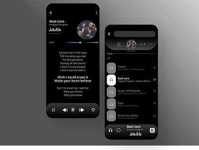 My music Simple Mockup adobe xd behance designinpiration digitaldesign dribbble invite dribble mobile uiux userinterface