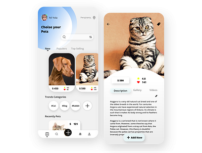 Simple Pet's Shop adobe xd behance design illustration sketching ui ui kit uidesign uiux ux vector web