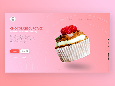 Cupcake Store Webdesign adobe xd app behance illustration typography uidesign uiux ux web webdesign webdesigner webdesigning