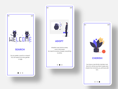 Adoption App - Onboarding app appdesign appdesigner design designer inspiration interface minimal ui ux