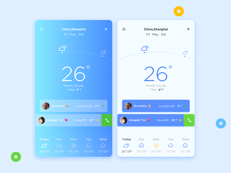 With Weather by HollySevens on Dribbble