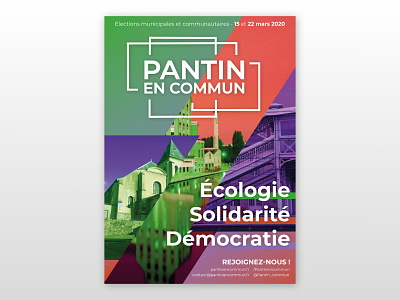 Flyer - 2020 Paris municipal election flyer flyer design illustration political template
