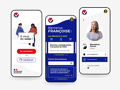 2022 Voting App Concept 2022 app application mobile politic politics politique presidential présidentielle ui ux vote voting