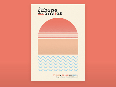 La Cabane des Ami·es Poster design event france illustration marseille minimalism minimalist poster restaurant