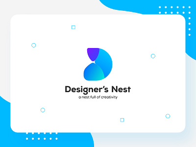 Designer's Nest Logo branding clean corporate cretive design flat gradient icon identity logo logo design logodesign logos logotype minimalist logo minimul trendy trendy logo vector