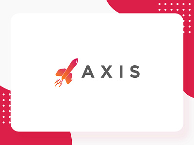 Axis Logo branding clean corporate flat gradient icon identity logo logo design logodesign rocket rocket icon rocket logo rocketboy rockets rocketship trending trends trendy trendy logo