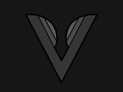 V - Logomark branding design logo