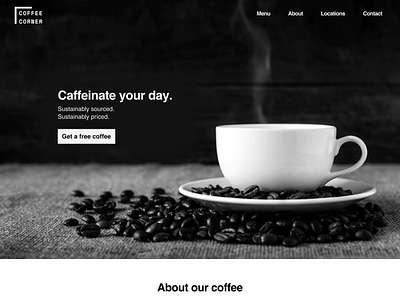 Coffee Corner Landing Page