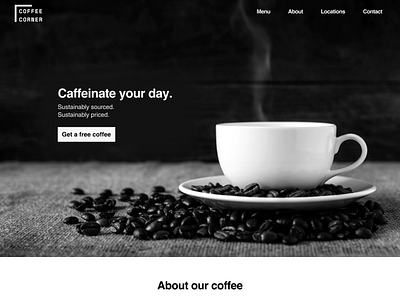 Coffee Corner Landing Page