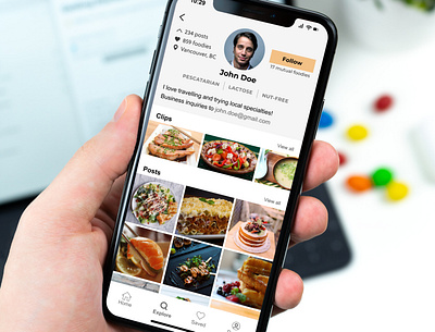 Foodie App Screen food app hierarchy mobile ui