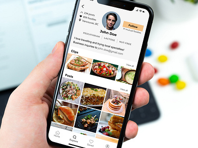 Foodie App Screen