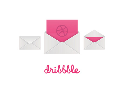 Dribbble Invitations (x3) contest dribbble envelope invitations invite prospects