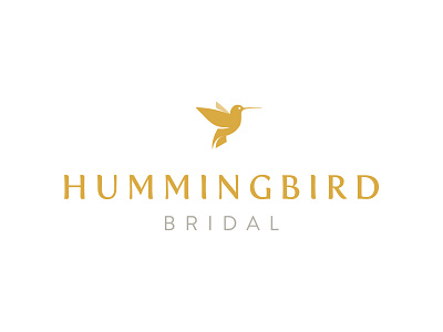 Hummingbird Bridal brand branding bridal identity logo mark wedding