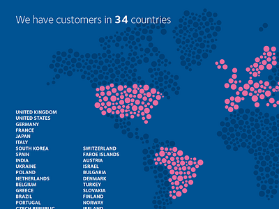 Customer Locations annual report countries illustration indesign infographic map print design world