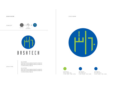 BASHTECH Technology logo design branding design graphic design identity logo logo design
