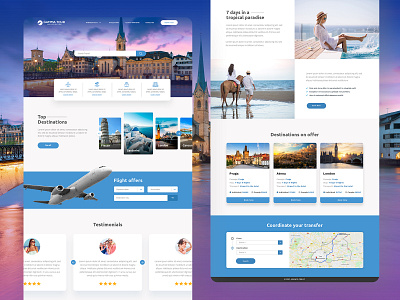 Mockup Tourism illustration typography web webdesign