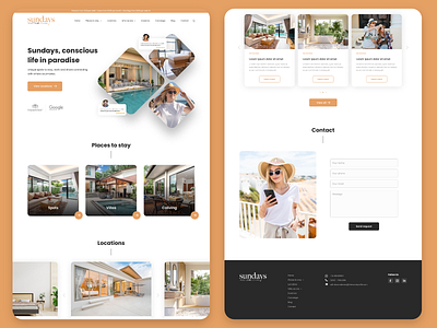 Vacation locations website branding design ui ux web webdesign