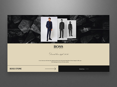 Hugo Boss Store hugo boss start page store ui web webdesign