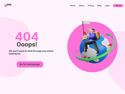 404 Landing page Daily ui challenge 008 dailyui design ui