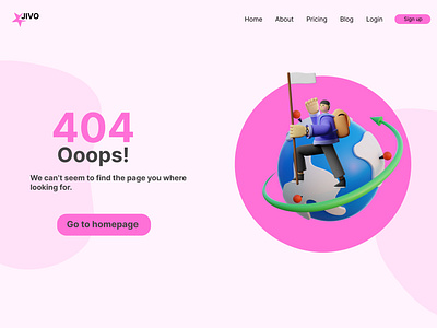 404 Landing page Daily  ui challenge 008