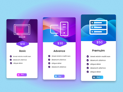 pricing table ui design day 030