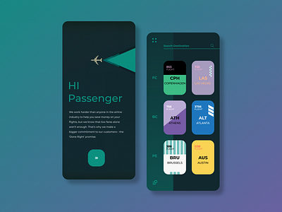 Flight Agency app design mobile ui ux