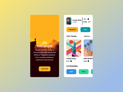 Tour leaders ui design
