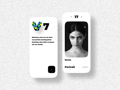 Ui design for V7 photography shop