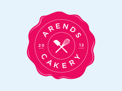 Arends Cakery Logo bakery branding cake cupcake identity logo vintage